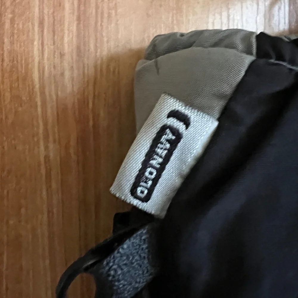 EUC Old Navy Black Gray & Orange Gloves velcro strap sz M